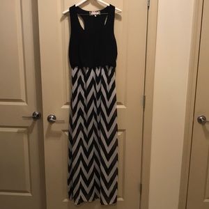 Black chevron maxi dress, perfect for summer!